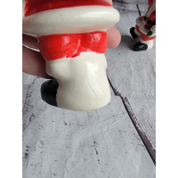 1950s Vintage Salt Pepper Shakers NAPCO Santa & Mrs. Claus Bell Ringers - Picture 10 of 14